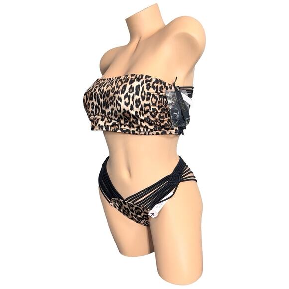 VICTORIA'S SECRET Archives Swim Macrame Bandeau Top XL & Macrame Bottoms M $120 - Picture 5 of 15